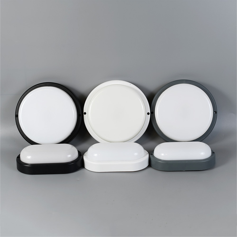Black White Oval Bulkhead Lamp IP54