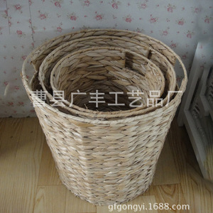 Round <b>Wicker</b> <b>Laundry</b> <b>Basket</b> Set Storage <b>Baskets</b> For Clothing Organizer Stackable - Product Image 2