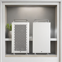 Boîtier d'ordinateur B2Pro Mid Tower en aluminium, châssis de micro-ordinateur de bureau pour alimentation MATX/ATX/SFX, refroidissement par eau 240, couleur argent et blanc