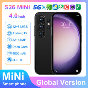 S26 MINI 5G LTE, Teléfono Inteligente para Juegos con Deca Core, Pantalla de <span class=keywords><strong>4</strong></span>.0'', 12GB+512GB, Android 15, Desbloqueado, Doble SIM, Mini Teléfono - Product Image 3