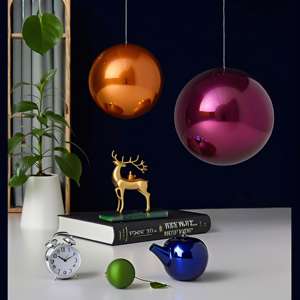 جوهرة البرتقال الفن ديكو الفولاذ المقاوم للصدأ الكرة للمنزل والحديقة ديكور السقف شنقا كرات الحلي & المجالات - Product Image 2