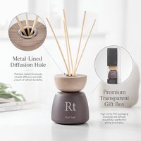 Diffuseur de parfum en verre personnalisé 100 ml, décoration d'intérieur, aromathérapie avec boîte d'emballage