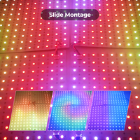 Feuille LED flexible adressable 250*250mm DC12V 100 LED RGB 100 pixels Angle de faisceau 120° °   Plaques LED numériques pour fonds en marbre