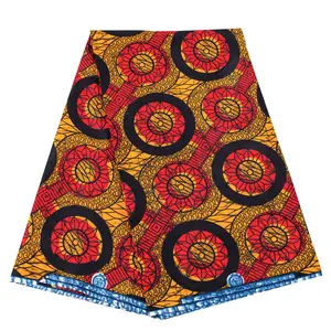 Vente chaude tissu national africain coton tissu ciré double face motif Kent africain tissu africain