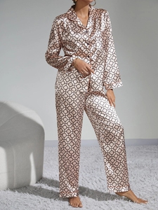 <span class=keywords><strong>Pigiami</strong></span> in Raso Personalizzati per <span class=keywords><strong>Donna</strong></span>, Set di <span class=keywords><strong>Lusso</strong></span> Stampati per Dormire e Relax, <span class=keywords><strong>Pigiami</strong></span> in Seta per Donne - Product Image 3
