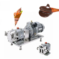 Pompe à haute viscosité pour le transfert de mélasse de chocolat, pompe rotative à lobes en acier inoxydable pour le chocolat