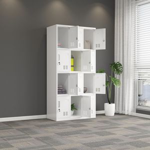 ตู้เหล็กหลายชั้น12ประตูที่ทันสมัยสำหรับสำนักงานโรงเรียนห้องนอนหรือตู้เสื้อผ้าโลหะสำหรับเก็บเสื้อผ้า - Product Image 6