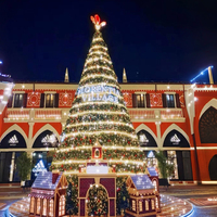 Arbre de Noël géant de luxe, 5 à 35 mètres, pour hall d'hôtel, branches artificielles à commande temporisée, personnalisation pour projets d'ingénierie haut de gamme