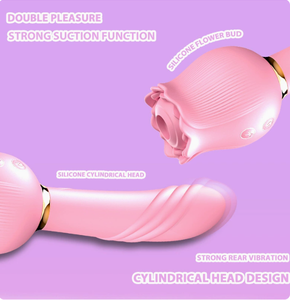 Rose Vibrator Suction Vibrating Silicone Clitoral Soft Body Safe Easy Clean Washable Reusable <strong>for</strong> Women Adult Sex Toy - Product Image 3
