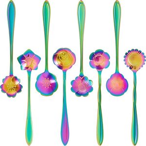 <span class=keywords><strong>Cuchara</strong></span> de Acero Inoxidable con Logotipo Personalizado, <span class=keywords><strong>Cuchara</strong></span> Creativa con Diseño de Flor de Cerezo, <span class=keywords><strong>Cuchara</strong></span> Pequeña de Metal para Café, Té y Azúcar - Product Image 6