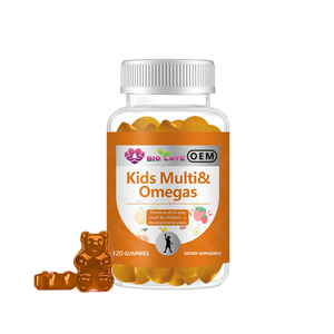 Vente en gros de gommes multivitaminées pour enfants, 120 pièces, oméga 3, zinc, huile de poisson, vitamines ABCDEK, immunité, concentration cérébrale, énergie, complément alimentaire, OEM - Product Image 1