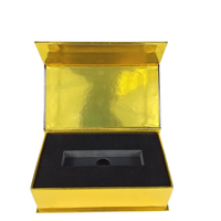 Boîte en papier métallique doré boîte cadeau métallique A4 fermeture magnétique avec impression personnalisée et entièrement recouvert de métal
