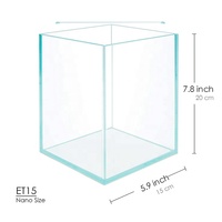 Aquarium en verre rectangulaire de haute qualité en gros, 20 gallons, aquarium intelligent, taille personnalisée, décoration de la maison