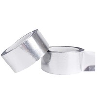 Aucun autocollant adhésif de libération ignifuge aluminium HVAC ruban papier feuille d'aluminium doublure pour réfrigérateur résistant aux solvants