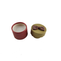 Boîte cylindrique à ruban mignonne, boîte ronde pour bijoux pour femmes, boîtes cadeaux avec insert en velours pour l'emballage de bijoux