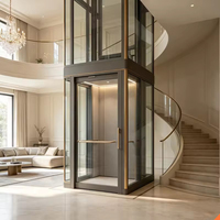 Ascenseur domestique en verre, acier inoxydable, installation facile et rapide, 2 à 4 étages, directement de l'usine