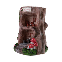 Statue de maisonnette de fée ou de gnome en résine, faite à la main, pour décoration de jardin et extérieur, sculpture pour patio, pelouse et jardin, cadeau pour la maison