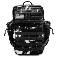 Sac isotherme de randonnée imperméable Trailpop, sac de voyage, sac de camping, sac de sport, sac à dos tactique pour la préparation des repas, noir, 45L