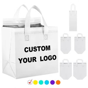 Wholesale Custom Printed Insulated Non Woven Waterproof Takeaway Food Packaging Cooler Bag With Logo - Product Image 1