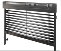 Vente en gros usine Stores vénitiens en aluminium sur mesure pour extérieur, motorisés, coupe-vent, étanches, à lamelles de 50 mm, protection solaire UV pour patio et balcon
