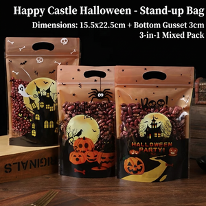 Bolsa de Plástico PET Personalizada para Halloween, Reciclable, con Cierre de Cremallera, para Envasado de Dulces y Alimentos - Product Image 6
