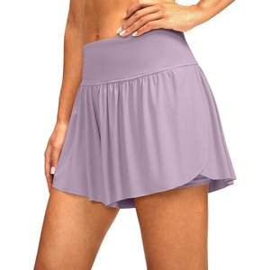 Soothfeel Mujer Cintura alta UPF 50 + Swim Falda Shorts Flowy Fitness Traje de baño con bolsillos Traje de baño Swim Bottoms para mujer - Product Image 5