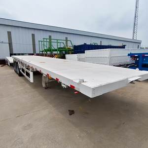 Semi-remorque plateau neuve à <span class=keywords><strong>prix</strong></span> d'usine, 3 essieux, 20 pieds, 40 pieds, pour <span class=keywords><strong>transport</strong></span> de conteneurs, avec verrous de conteneur - Product Image 4