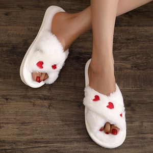 Wholesale New Trends EVA Sole Open Toe Slippers Artificial Fur Cheap Flat Slippers for Ladies With Wholesale Hot Sale - Product Image 2