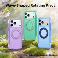 Nouveau 360 °   Coque de téléphone magnétique antichoc avec support anneau et cadre métallique pour appareil photo pour iPhone 18, iPhone 17, 16, 15, 14 Pro Max