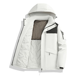 Chaqueta acolchada de algodón con capucha y logotipo personalizado para hombre, abrigo cálido de otoño e invierno, chaqueta deportiva para exteriores, acolchada con grafeno, informal. - Product Image 5