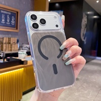 Coque de téléphone magnétique scintillante à couverture intégrale antichoc en TPU souple compatible avec la recharge sans fil pour iPhone 17 16 15 14 13