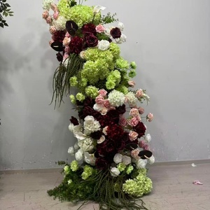 K8 Decoración Exterior Serie Floral Bosque Fresco Blanco Verde, Arreglo Floral Grande para Arco <span class=keywords><strong>de</strong></span> Boda Tipo Cuerno y Arco Roto - Product Image 5
