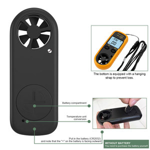 เครื่องวัดความเร็วลมแบบดิจิตอลขนาดเล็ก พร้อมจอ LCD แสดงผลหลายหน่วย (m/s โน๊ต) 0.3-30m/s GM วัดความเร็วลมและความเย็นของอากาศได้ - Product Image 6