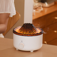 Diffuseur d'arômes en forme de volcan de lave, humidificateur à effet de flamme méduse, veilleuse LED, décoration de bureau, cadeau relaxant