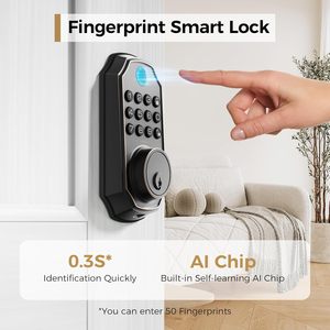 Cerradura Inteligente 5 en 1 con Huella Dactilar, Cerradura de Puerta sin Llave con Teclado, Bloqueo Automático, Bloqueo con un Toque - Product Image 4