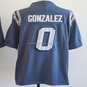 Vente en gros de vêtements pour hommes cousus : Drake Maye, Christian Gonzalez, Will Campbell, Brown # 1 maillot de football TreVeyon Henderson S-3XL - Product Image 2