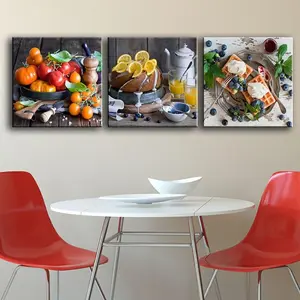 Fruits Aliments Affiches 3 Pièces/ensemble Impression Peinture Cuisine Maison Décoration Mur Photos Pour Salle à manger