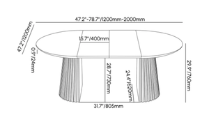 <span class=keywords><strong>Table</strong></span> à manger ronde extensible moderne de 1200-2000 mm, <span class=keywords><strong>table</strong></span> d'extension en MDF avec rail silencieux robuste, fabricant en gros Chine - Product Image 6