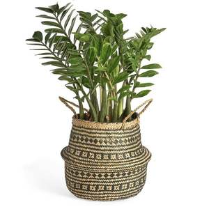 Corde de chanvre de jute tenture murale panier <span class=keywords><strong>tuteurs</strong></span> de plantes décorations cadeaux paniers décoratifs en métal tissé herbe de mer fourre-tout ventre - Product Image 2