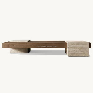 Table basse rectangulaire Bardi de style néoclassique suédois du 19e siècle, fabrication OEM Sassanid - Product Image 2