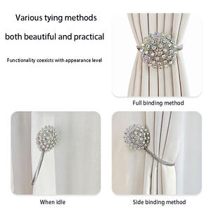 Attaches de rideaux magnétiques au design moderne, longueur et forme personnalisées, accessoires de <span class=keywords><strong>support</strong></span> de rideaux en métal écologiques <span class=keywords><strong>pour</strong></span> le salon - Product Image 4