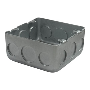 Caja de Conexiones Eléctrica de Acero Galvanizado Cuadrada de 2.0 mm de Grosor, con Salidas de 1/2 y 3/4 de Pulgada, de 2 Tomas - Product Image 2