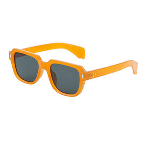 Lunettes de soleil unisexes tendance, protection UV400, verres en PC, monture noire, style mode, TL-8782 - Product Image 3