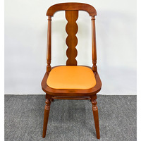 Chaise de salle à manger moderne en bois massif, style antique, mobilier de maison de luxe léger, compatible avec la table basse de restaurant chinois Suidu Wave