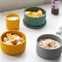Offre Spéciale Boîte de Conservation Fraîcheur en Silicone de Qualité Alimentaire, Boîte à Bento Portable pour Enfants, Conteneur de Rangement pour Snacks et Fruits avec Couvercle