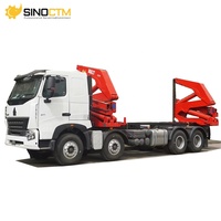 Camion-grue Sinotruk HOWO 8X4 à levage latéral, chargeur de conteneurs 30T 20FT, avec boîte de vitesses et moteur haute performance - Vente chaude