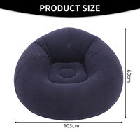 Canapé gonflable en PVC simple et moderne, tabouret de loisirs portable, pouf de camping