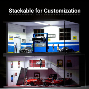 Modelo de Taller de Reparación de Automóviles con Iluminación, Colección de Anime, Juguetes para Regalo, Decoración de Arte y Manualidades - Product Image 5