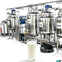 Ensemble complet de ligne de traitement laitier, équipement de fabrication de lait et de yaourt, réservoir de fermentation CE CIP, homogénéisateur