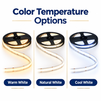 Lampu LED COB 4000K DC 5V USB COB Strip 3mm 5mm 8mm 3000K 320 LED Glite Dual Row COB LED Strip 600 LED Per M 24V Lebar 12mm